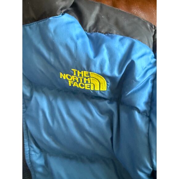 North Face Goose Down Blue Puffer Jacket - M (10-12) - Picture 3 of 5